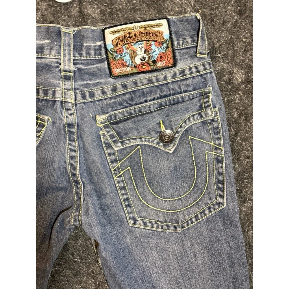 True Religion World Tour Section Straight Seat Jeans Men's Size 34x31. READ